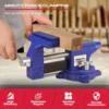 Heavy Duty Bench Vise 4.5 Inch: Table Clamp Woodworking Vice Press Drill Tools Workbench Wood Metal Pipe Work Shop Block Swivel 2