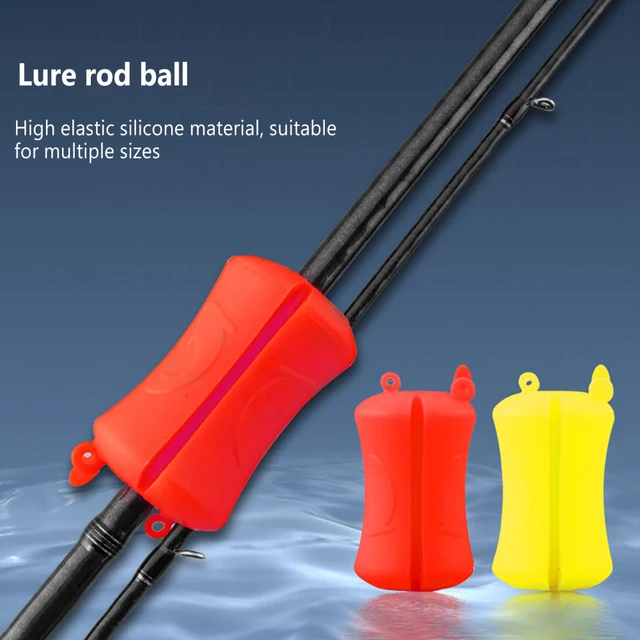 4pcs Portable Fishing Rod Fixed Ball Multi-functional Soft Silicone  Anti-slip Fishing Pole Wrap Equipment