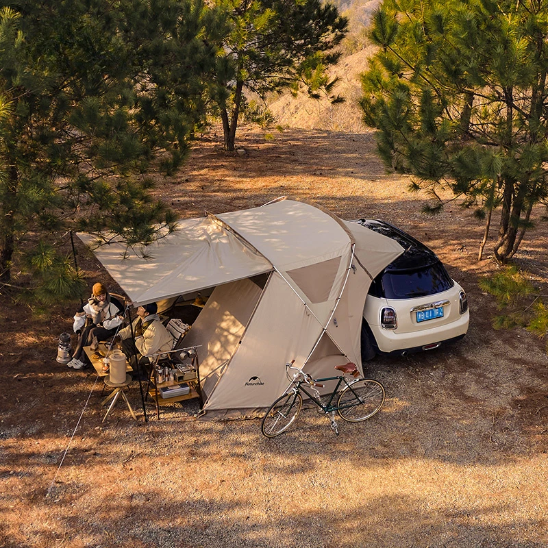 

Палатка Naturehike 2023 New Cloud Wild Car Side Tent Outdoor Mobile туристическая, с защитой от дождя, искусственная кожа, одна комната и два зала, двойная палатка