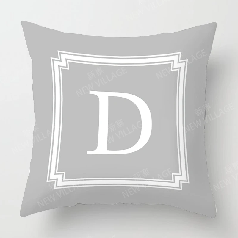 Nordic fall home decor autumn throw pillow case sofa Cushion cover velvet modern 45x45cm 45*45 50x50 60x60cm 40x40 50*50 letter 3