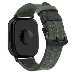 Elegant Leather Loop Strap - Premium Replacement Wristband 22mm Bracelet Accessory for 22mm watch band (Green 11)