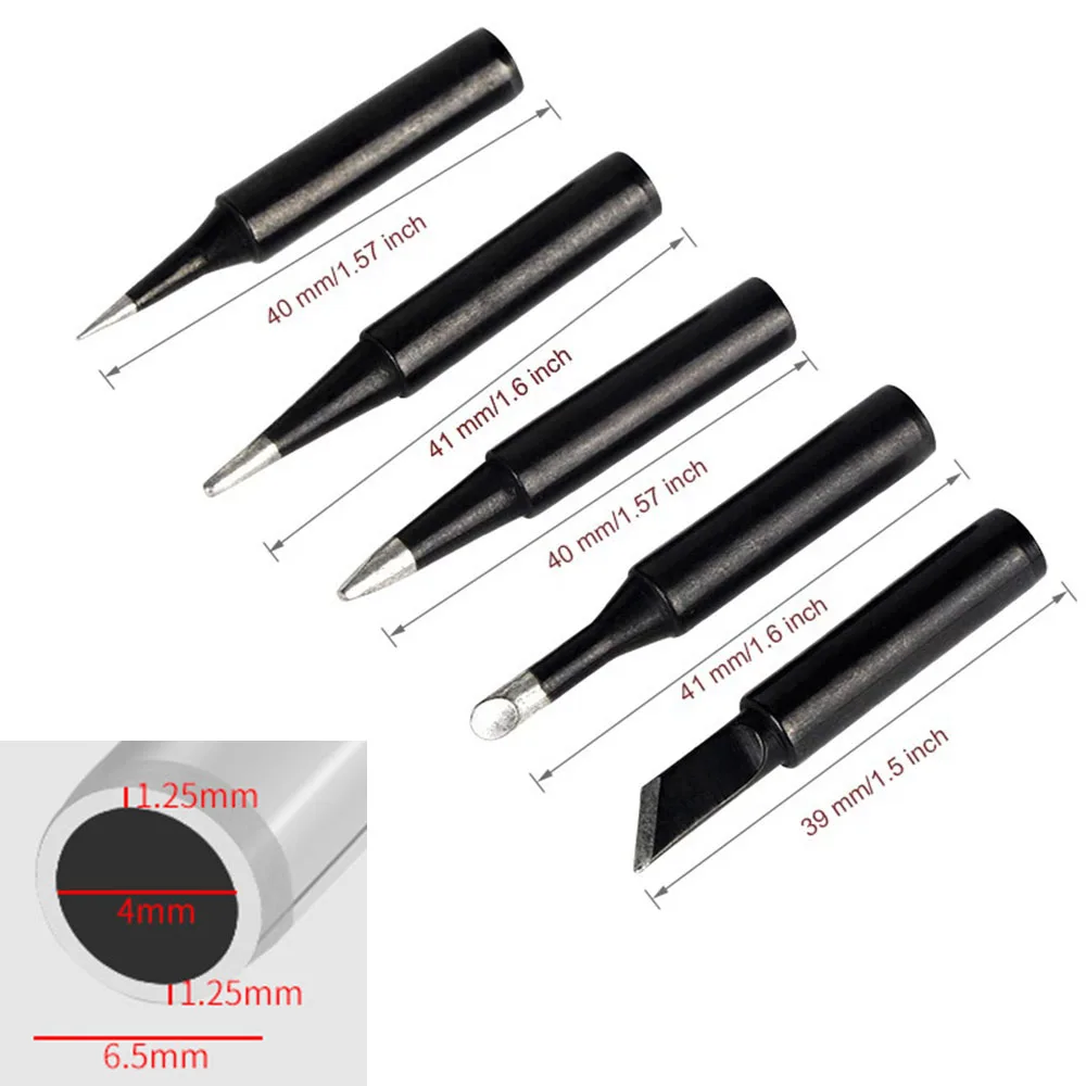 5PCS/lot I/K/B/3C/2.4D Universal 936 937 938 For Soldering Station Solder Iron Welding Tip Head Top Sting BGA Lead-free Tools soldering iron solder iron kit soldering iron tips