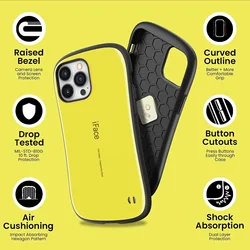iface Mall Shockproof Phone Case - Premium Protective Cover for Various iPhone Models (Yellow)