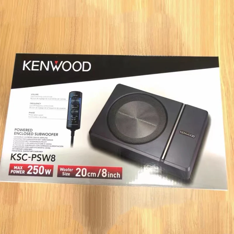 KSC-PSW8 250 Watt Ultra-Compact Car Under Seat Powered 20cm/8inch ENCLOSED SUBWOOFER FOR HONDA, VW
