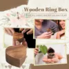 Personalized Engraved Wooden Ring Box, Anniversary Gift, Engraved Ring Box Customized Carving Of Heart-Shaped Ring Box 1