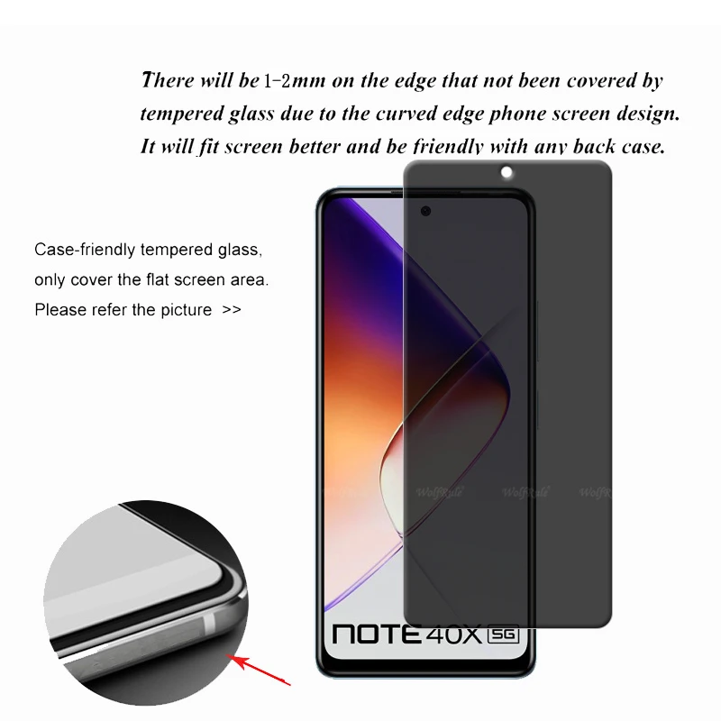 4 قطعة ل انفينيكس نوت 40X 5 جرام زجاج انفينيكس نوت...