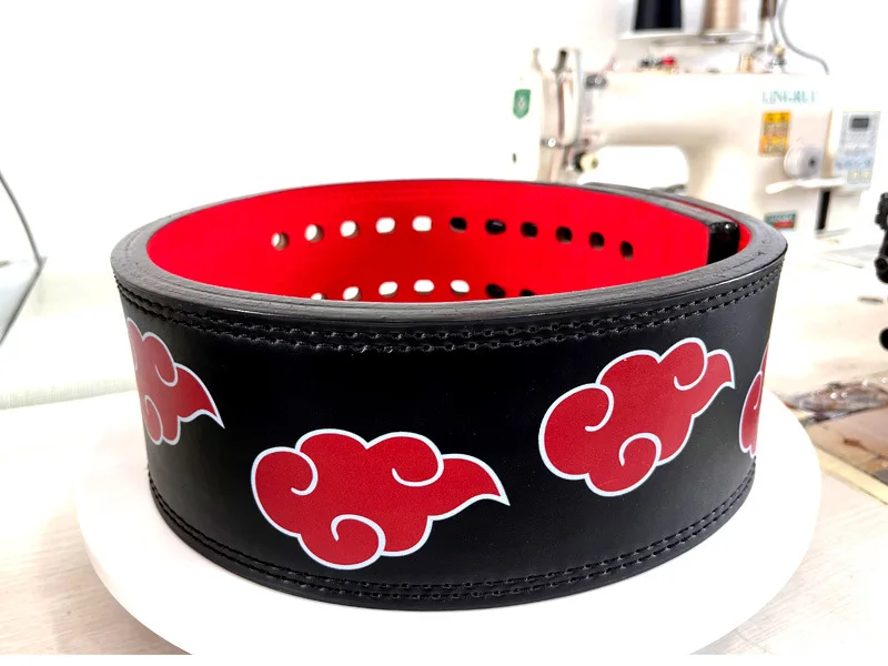 Fitness Strong Belt Squat Training Hard Pull Cowhide Powerlifting Belt Lever Buckle Weightlifting Strength Waist Protector