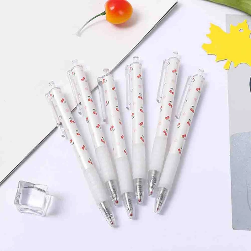 벚꽃 프레스 젤 펜, 글쓰기 일기장 메모 학생 문구, 검정 미세 포인트, 0.5mm, 10 개