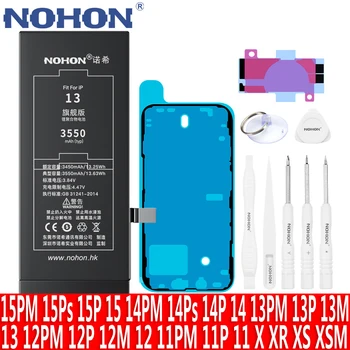 NOHON High Capacity Battery For iPhone 15 Pro MAX 14 13 12 Mini 11 X XR XS Lithium Polymer Battery For Apple iPhone 12Mini 13Pro