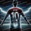 Messi Printed Men's Sports Football Shirt, Breathable, Sweat Wicking And Comfortable For Daily Football Matches And Training 4