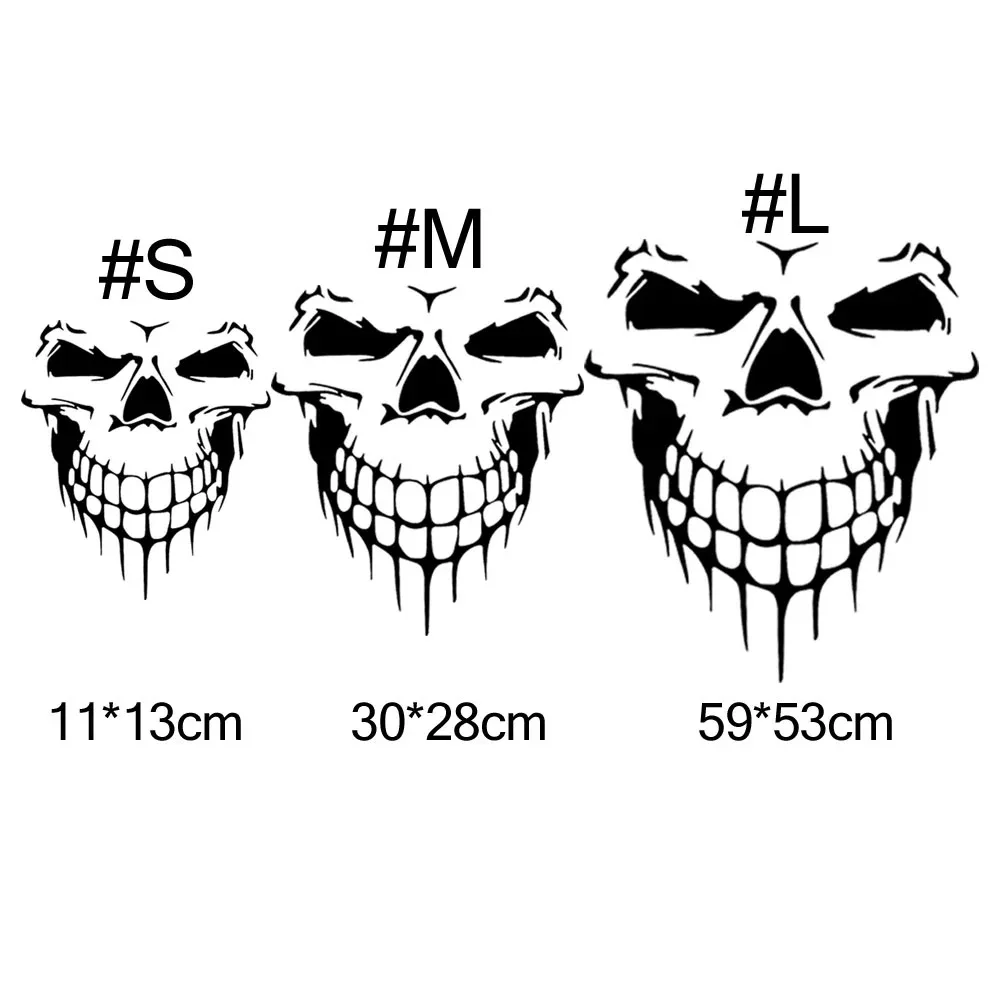 Vinyl Reflective Skull Sticker