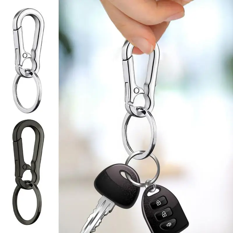 Anti-Lost Car Keychain Zinc Alloy Auto Key Chain KeyRing Gourd Buckle Carabiner Keychain Car Key Ring Hanging Buckle For Auto