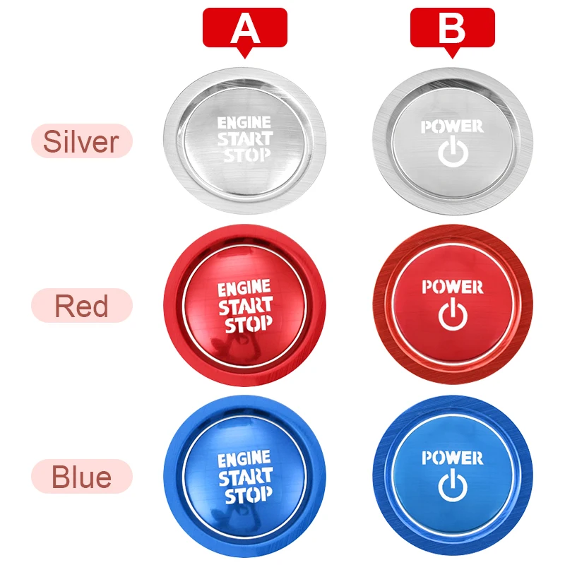 Hybrid Car Engine Start/Stop Button Ring Cover Circle Case