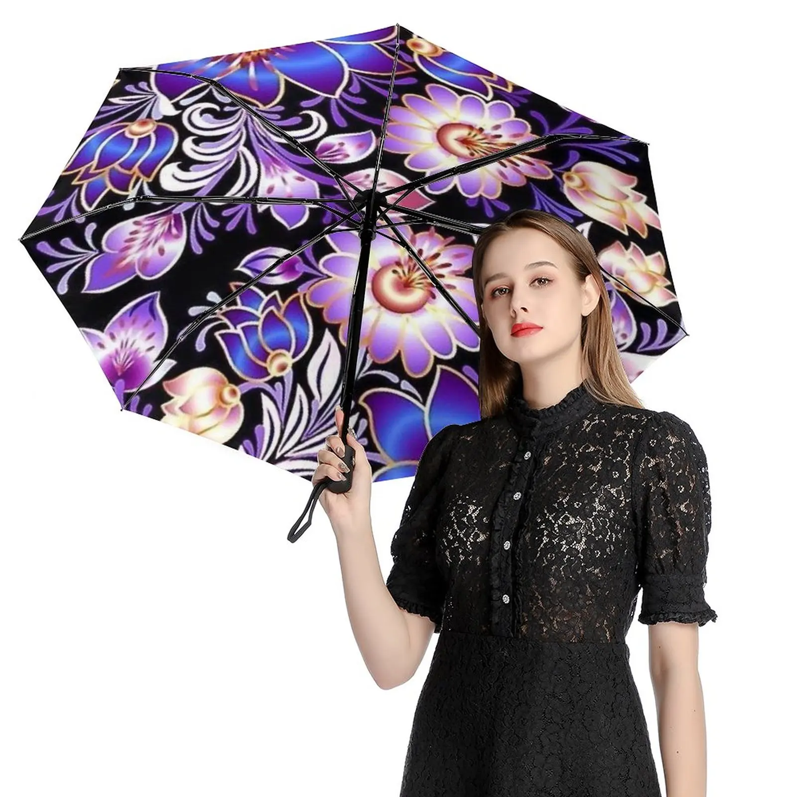 

Automatic Umbrella Rain Sun Rain Anti Uv Windproof Beach Umbrella Girl Parasol Folding Parasol Umbrellas Rain Women Portable76