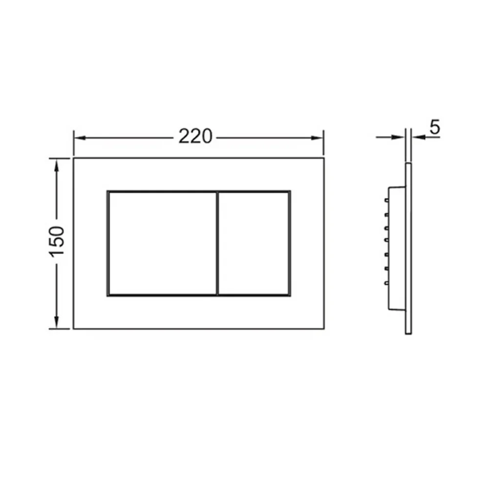 1x Bathroom Dual Flush Plate For TECE 9240401 9240407 9240417 Bathroom Toilet Water Tank Working Panel Accessories