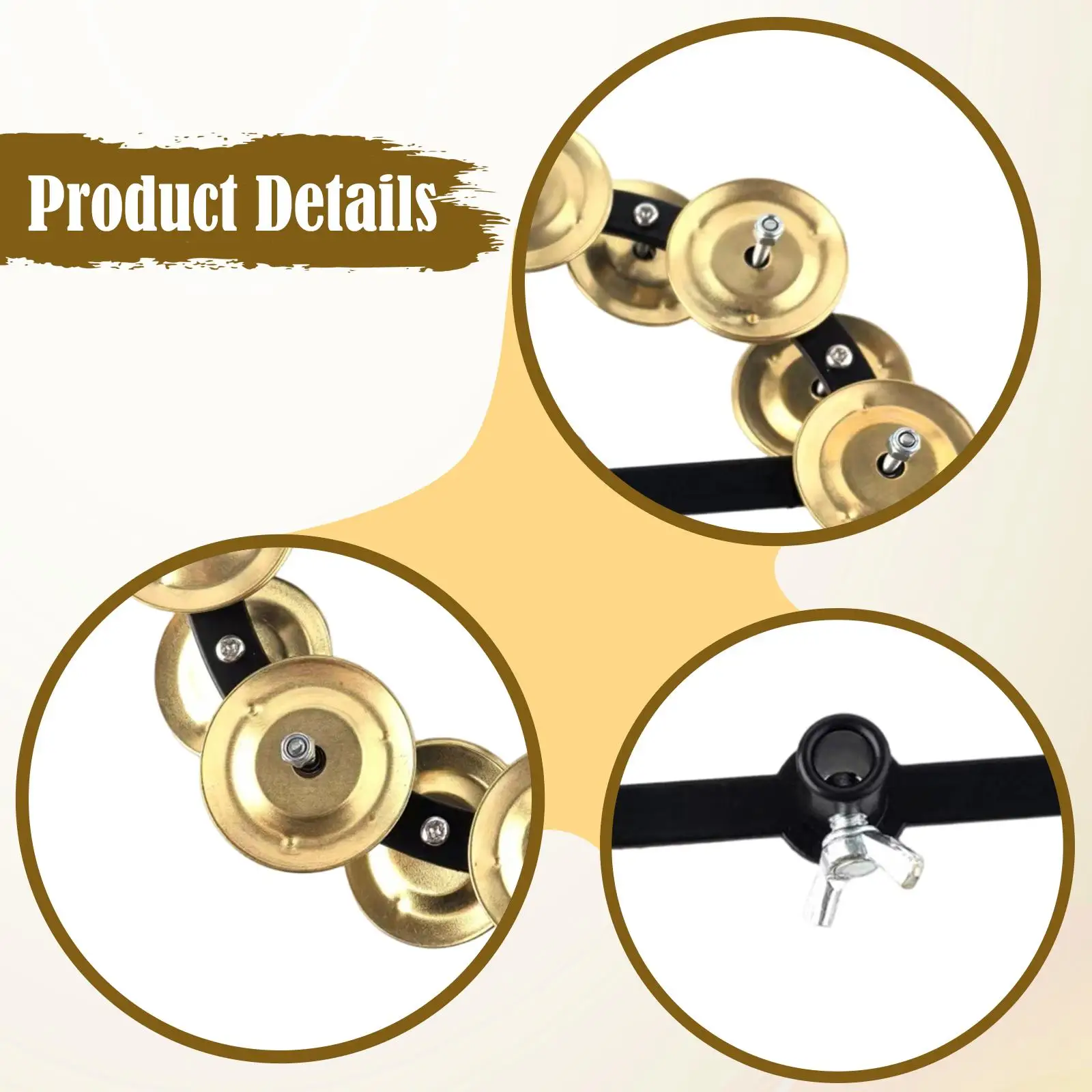 하이햇 탬버린 선명한 소리 예비 부품 경량 다기능 액세서리 악기 17cm 댄스 무대 라이브용