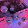 24 Pcs Mirror Disco Ball Hanging, Glass Disco Ball Decor, Disco Party Decorations, for Holiday Party Decor with Rope 3