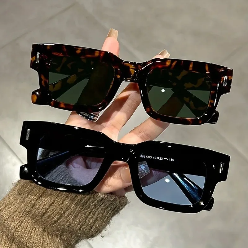 Luxurious Rectangle Sunglasses Women Men Fashion Brand Designer Casual Sun Glas…