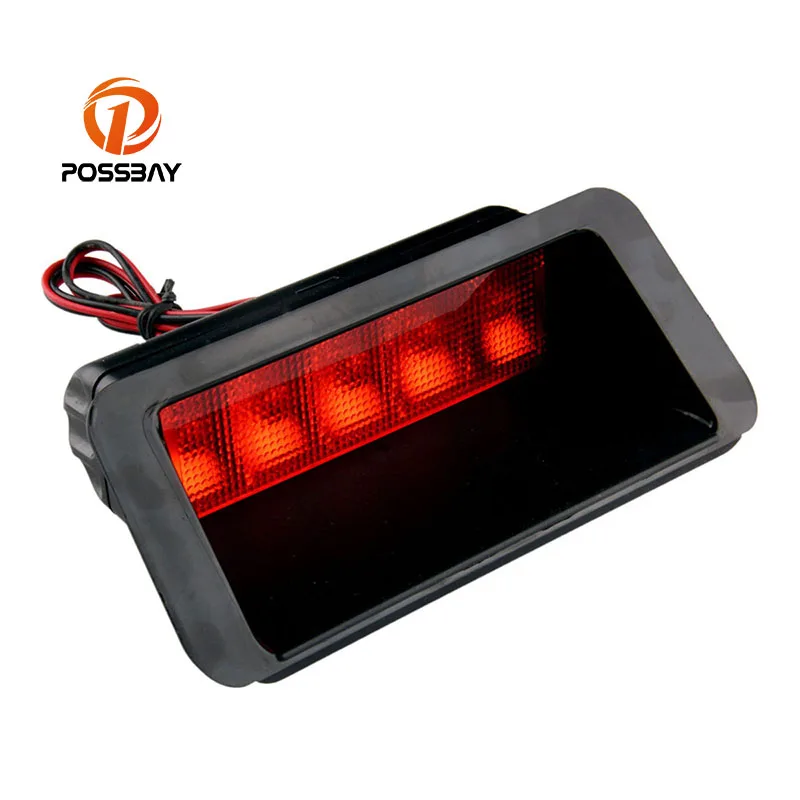 

POSSBAY Universal Car Rear Red Brake Lights 12V 5LED Stop Light Auto Truck Cargo Tail Light Safety Lighting Warning Lamps Luces