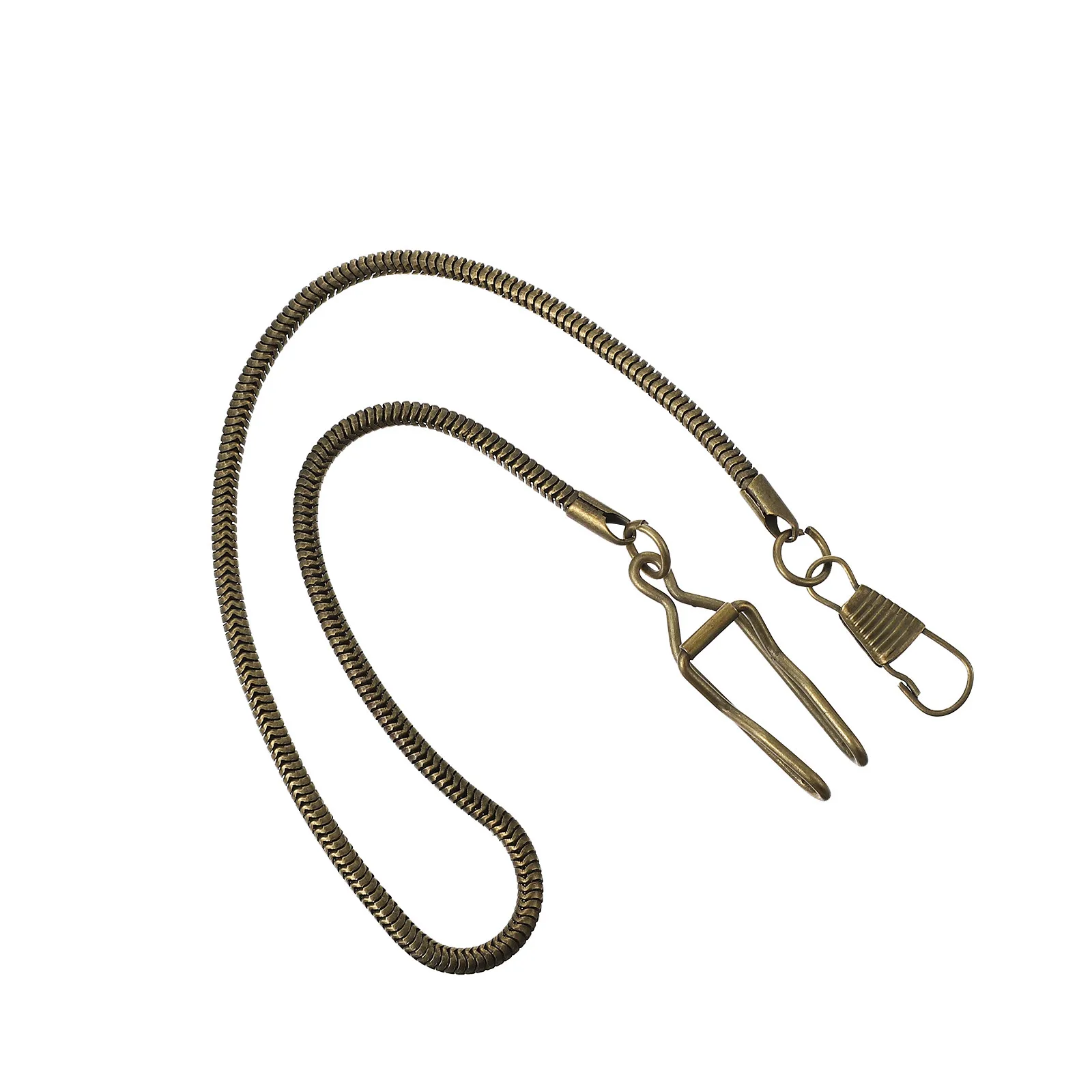 1Pcs 빈티지 포켓 시계 체인 37Cm 금속 버클 교수형 체인 지갑 키 지갑 청바지 벨트에 대한 다용도 액세서리