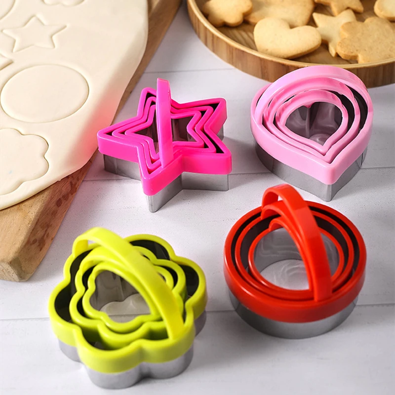5pcs Small Cookie Cutters Set Biscuit Fondant Bakeware Kitchen Vegetable  Fruit Cutter Tools for Children - AliExpress