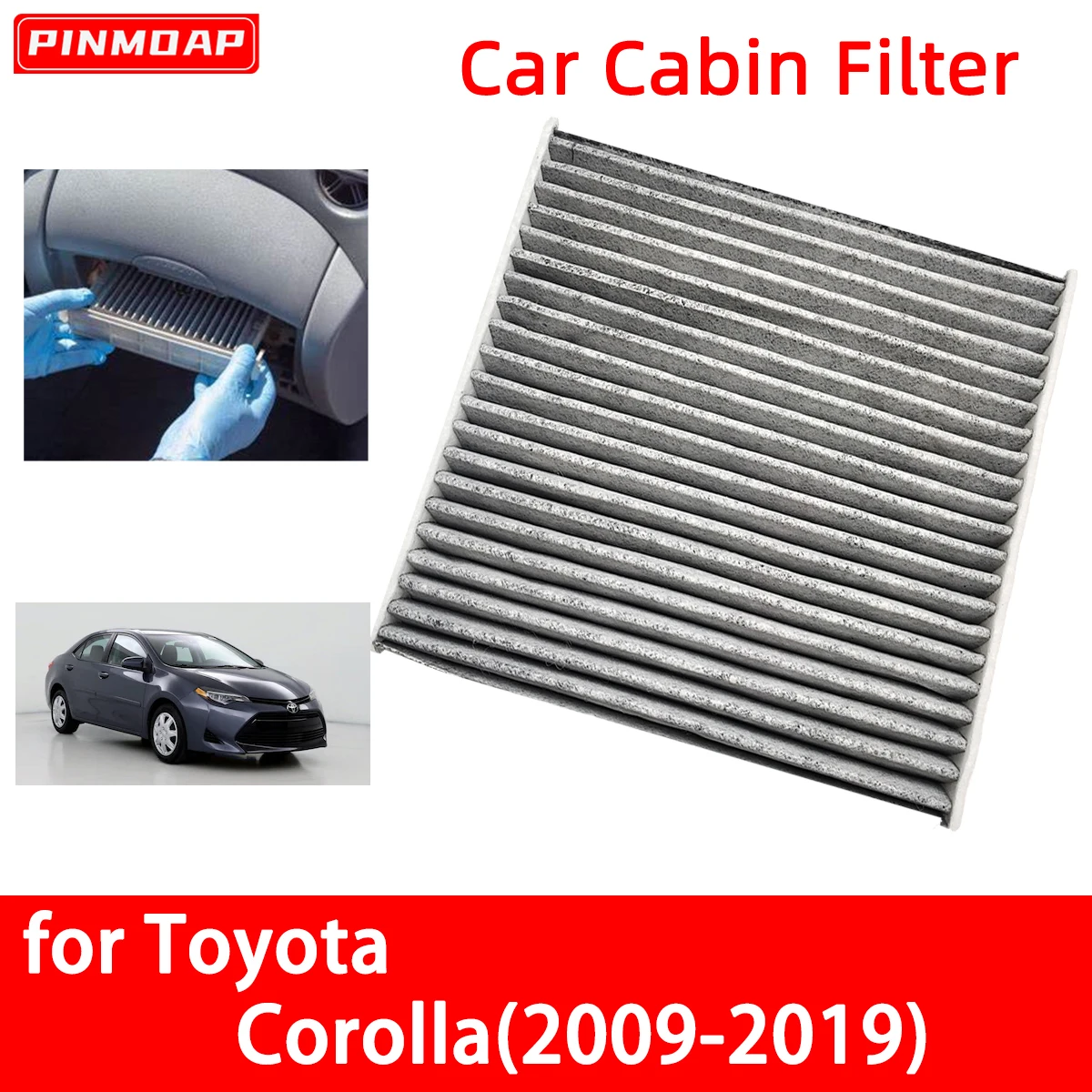 

Аксессуары для Toyota Corolla 2009-2019, автофильтры из углеродного волокна 87139-02020, 87139-02090, 87139-06040, 87139-06080