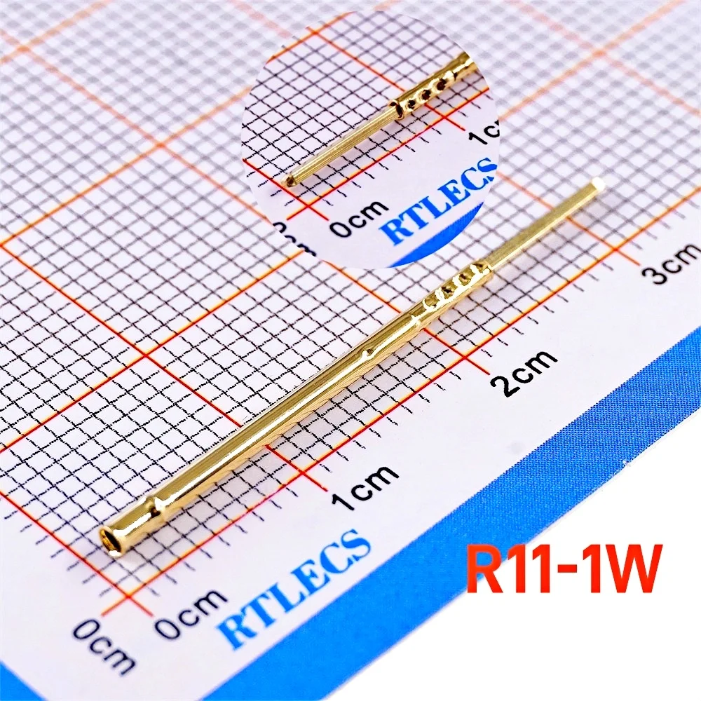 Gold Plated Spring Loaded PCB Test Probes (100-Pack) - 1.91mm Pitch, 1A Rated