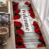 Wood Grain Flowers Kitchen Floor Mat Home Entrance Doormat Decoration Corridor Balcony Long Rugs Laundry Room Non-slip Mat 3