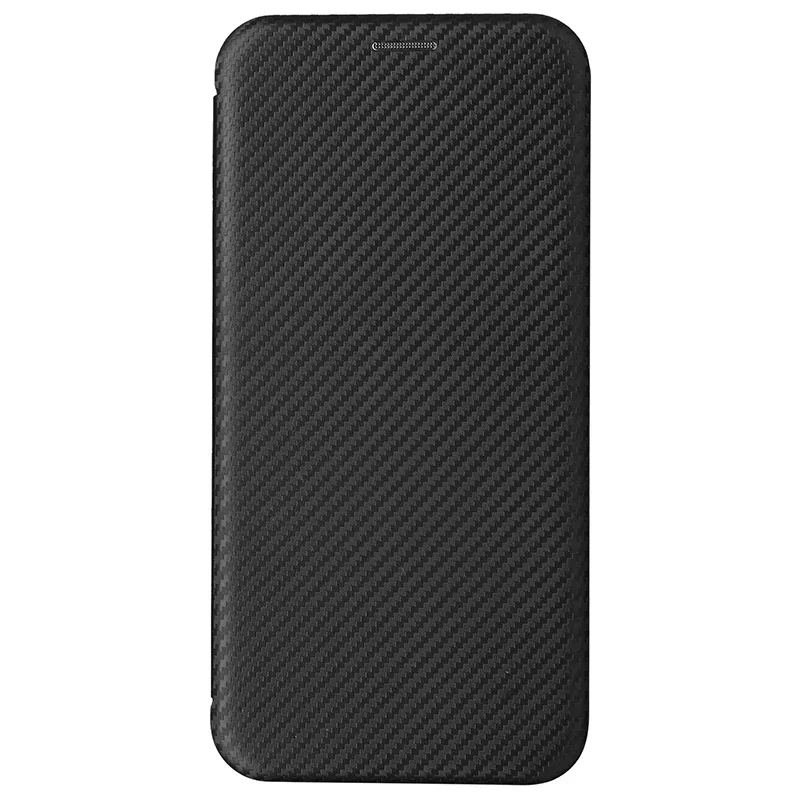 Luxury Carbon Fiber Leather Flip Wallet Case Cover