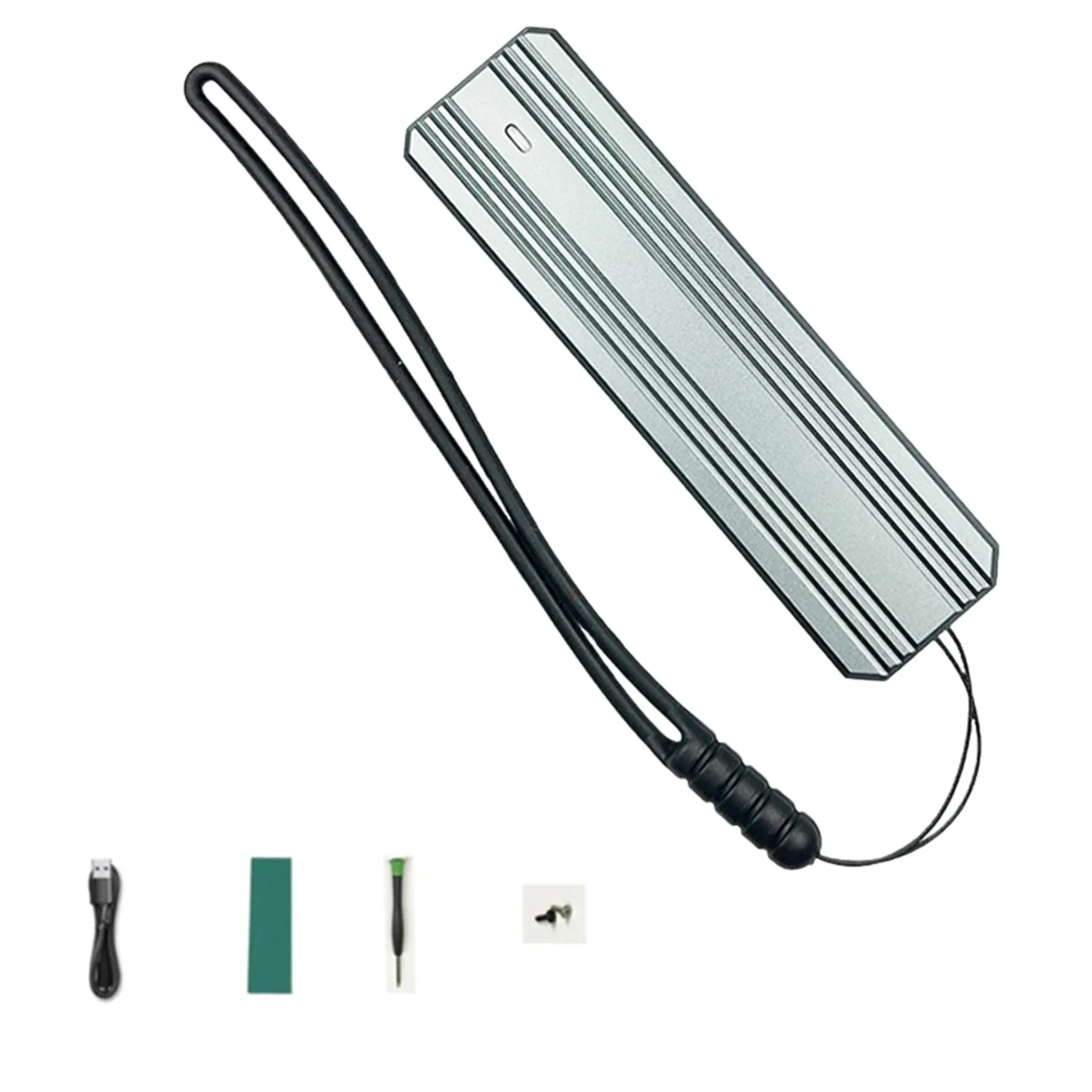 

M.2 алюминиевый SSD-бокс, поддержка NVMe/NGFF SATA TYPE-C USB3.2 GEN2, алюминий, 10G, два соглашения, серый