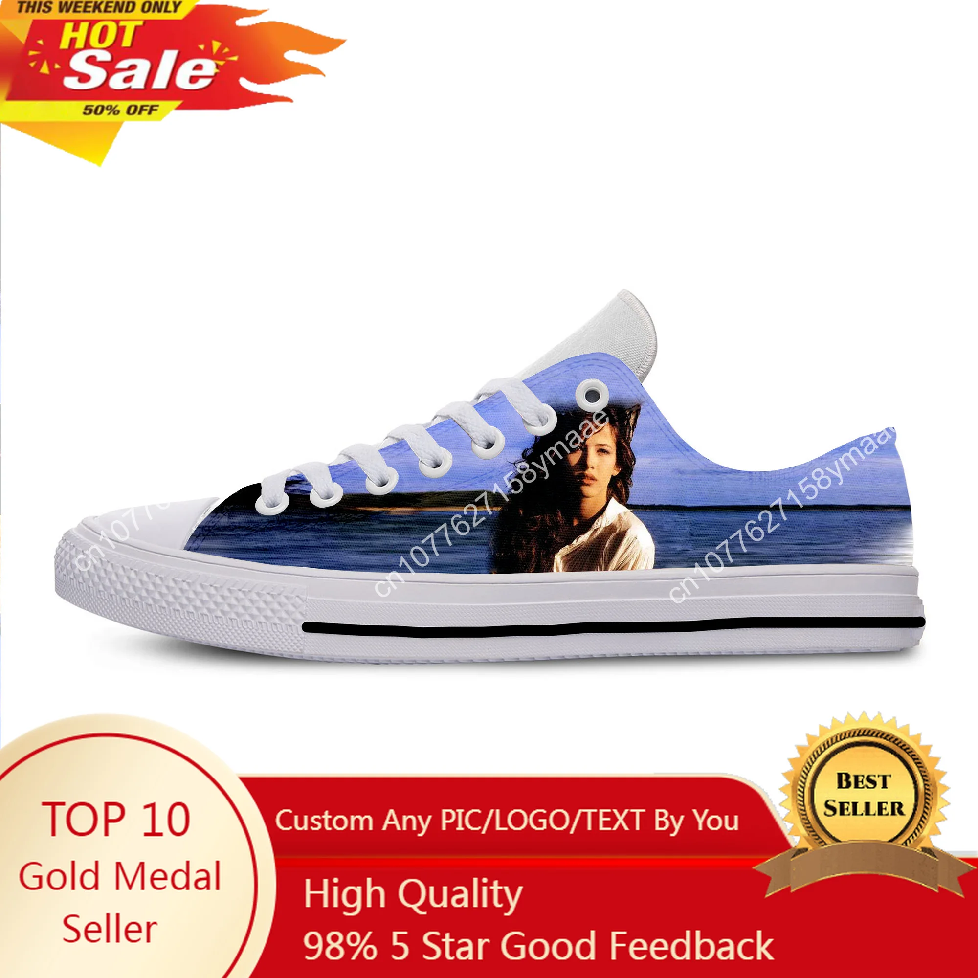 Hot Cool Latest Fashion Funny Summer High Quality Sneakers Casual Shoes Men Women Sophie Marceau Low Top Classic Board Shoes mesh men s sneakers high quality low top flat shoes student fashion casual white shoes classic wild tenis zapatillas hombre