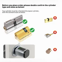 TTlock/Tuya App Smart Cylinder Lock Mortise App G2 Gateway Mechanical Key And USB Emergency Power Fingerprint Pin code Keyless - Image 6