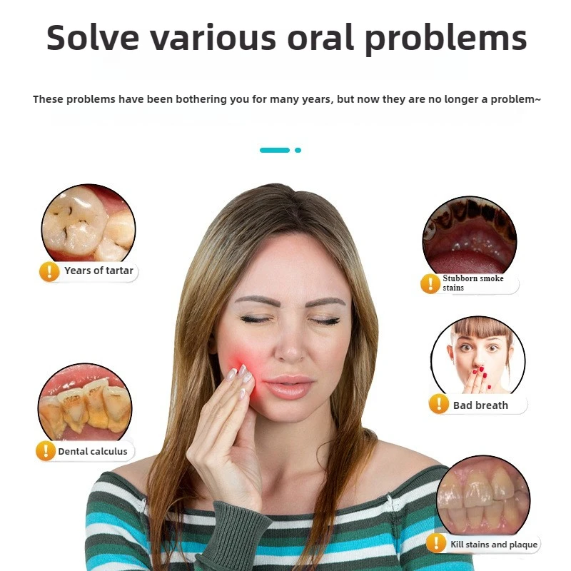 Ultrasonic Portable Electric Tooth Cleaner Dental Plaque Remover Home Personal Care Teeth Whitening Oral Cleaning Kit