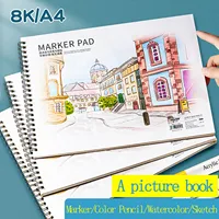 Marker pen dedicated drawing book, thickened painting book, student doodling art book 1