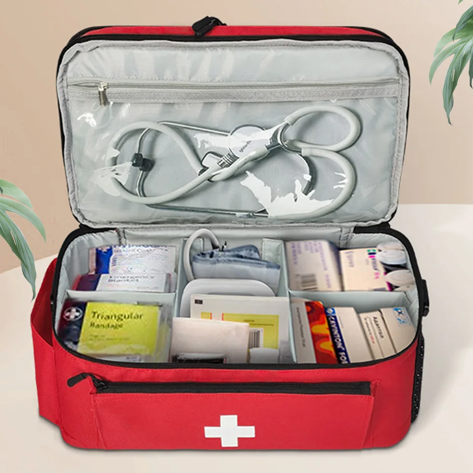Travel Medicine Organizer with Lockable Zippers