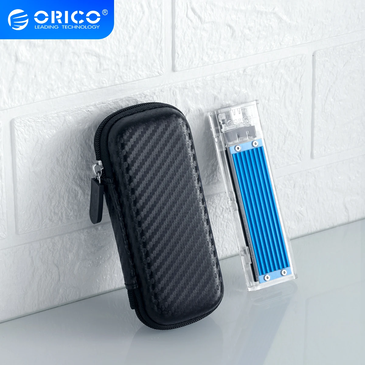 Orico M.2 Nvme Case Disco Rígido Eva Portátil Hdd Armazenamento Bolsa de Proteção para Externo M.2 Hard Drive Fone de Ouvido Data Line Case Hdd