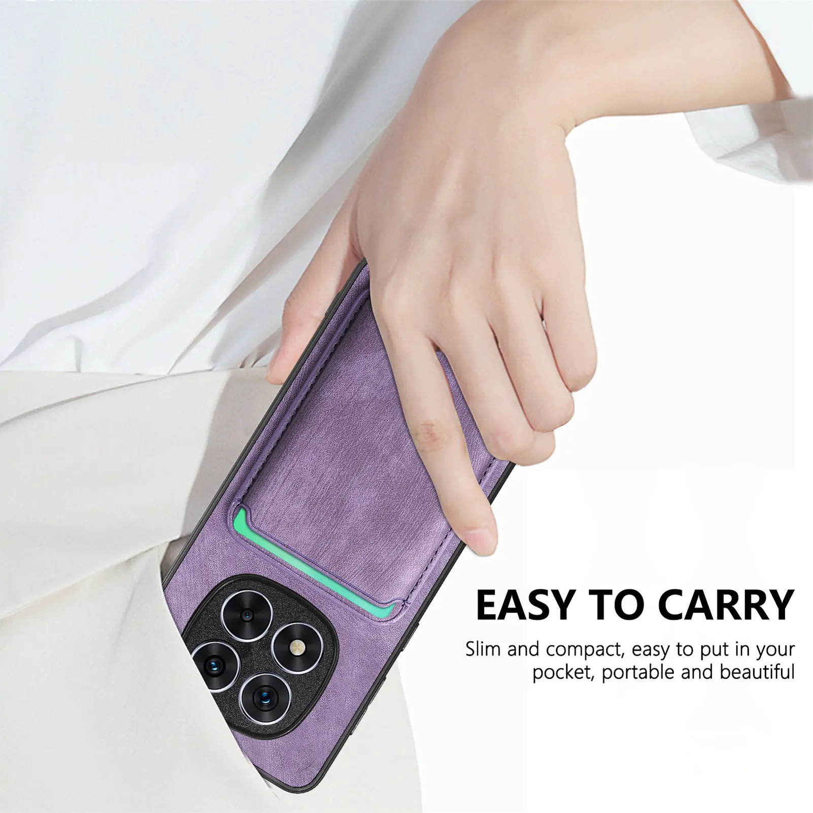 2-in-1 Detachable Leather Wallet with Magnetic Case - Retro Style