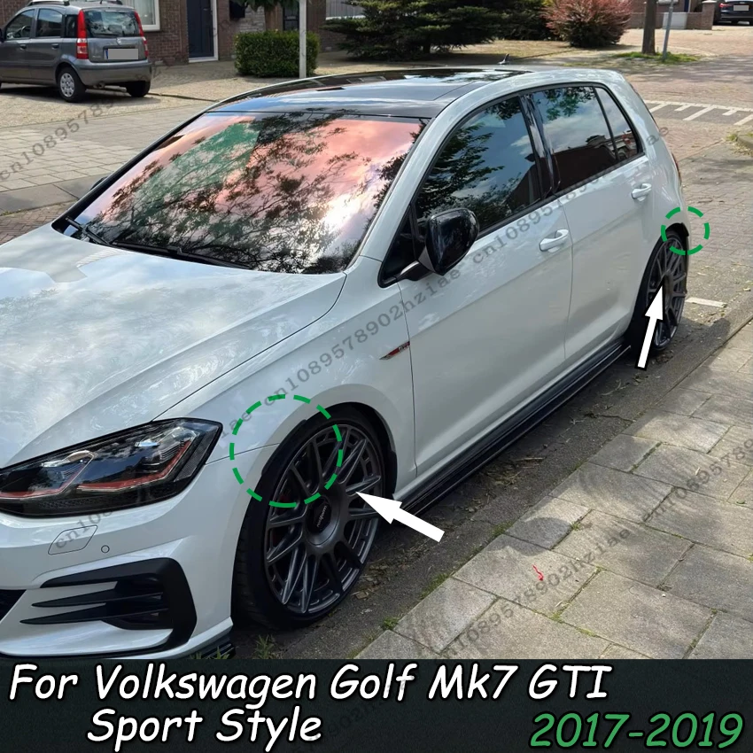 Guardabarros de coche, pegatina para cejas, extensión, Protector de arco ancho para Volkswagen Golf Mk7 GTI 2017-2019, bengalas universales de guardabarros ABS