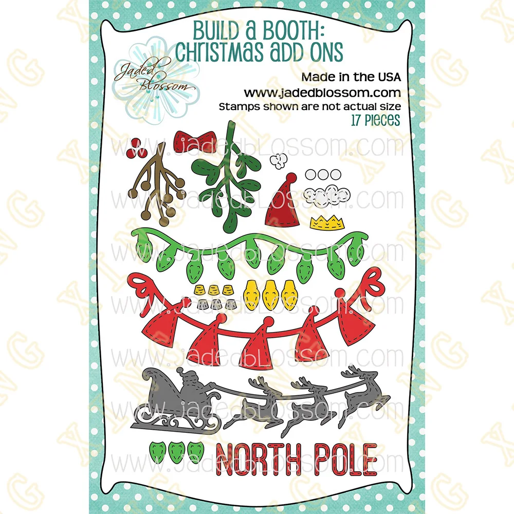 

Build a Booth Die: Christmas Add Ons Metal Cutting Dies Scrapbook Diary Decoration Stencil Embossing DIY Greeting Card Handmade
