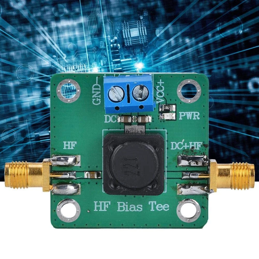 RF Bias Tee Microwave HF DC Bias 50K-60MHz Active Antenna Power Supply