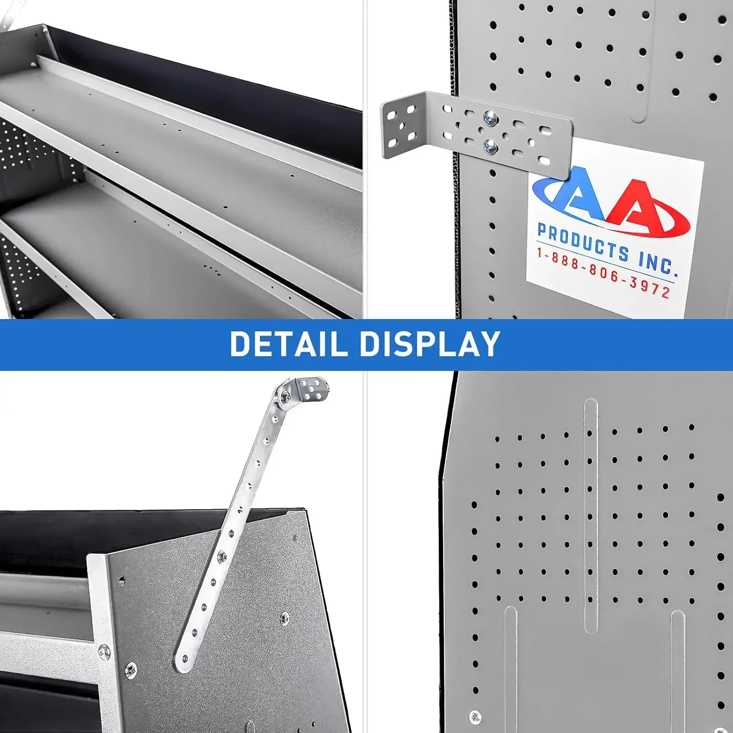 SH-6005 Steel Mid/High Roof Van Shelving Storage System Fits Transit, NV, Promaster and Sprinter,Van Shelving Units 6
