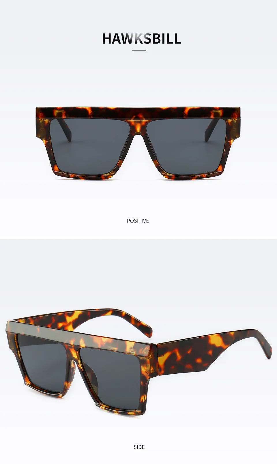 Markendesign Große Quadratische Sonnenbrille für Damen und Herren, Modische Klassische Retro-Brille, Outdoor-Reise-Fahrbrille, UV400-Schutz – Detail 16
