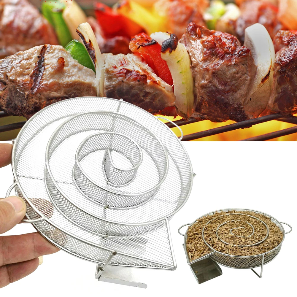 Bbq Tools Cold Smoke Generator For BBQ Grill Or Smoker Wood Dust Hot Cold Stainless Smoking Salmon Meat Burn Cooking bbq smoke generator