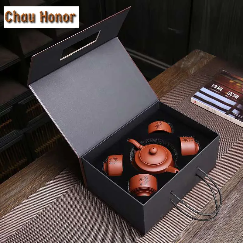 Chinese Purple Clay Tea Set Complete Set Zen Tea Ceremony Set Tea Maker Teapot and Tea Cup Set Tea Items Equipment Ornaments