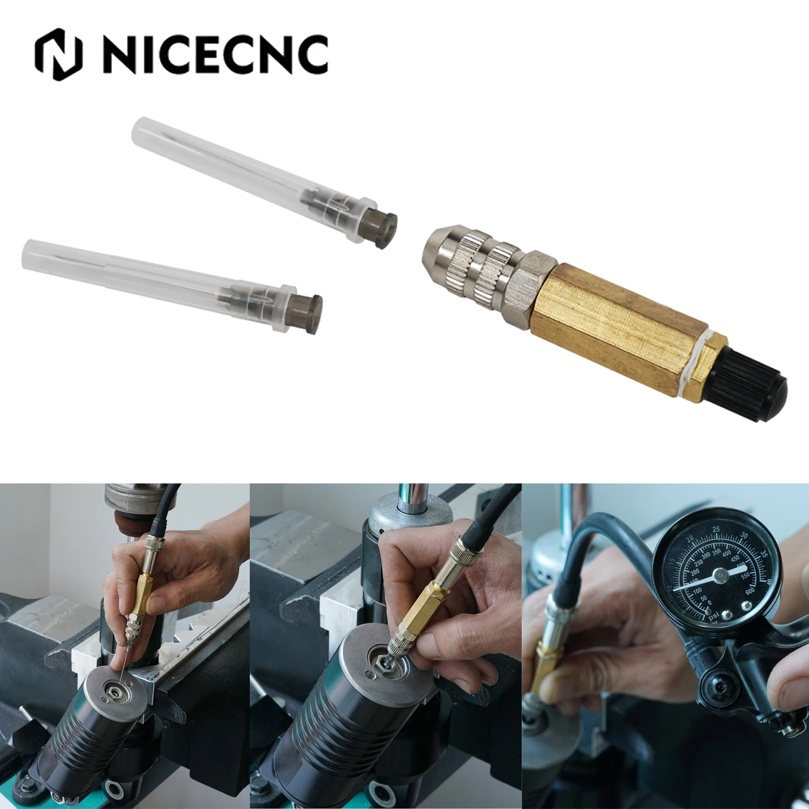Nitrogen Needle Kit Shock Filling Tool for Polaris RZR Arctic Cat FOX UTV Shocks Motocross Shock Filler Fork shock absorber needle set