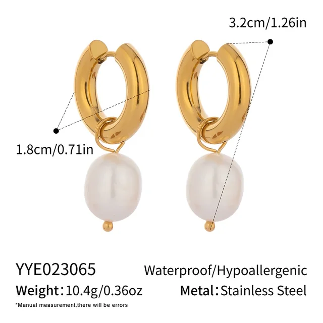 87415-23b602.jpg c.citybeauty – boucles d'oreilles élégantes en perles naturelles pour femmes, longue chaîne, en acier inoxydable plaqué or 18 carats, bijoux quotidiens