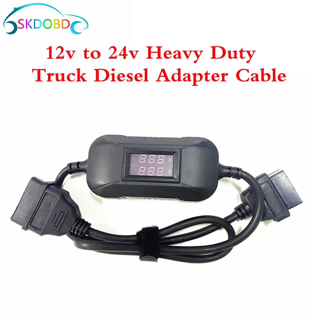 Il Più Nuovo Adattatore Per Camion Pesanti Da 12V A 24 V Per Easydiag Thinkdiag Launch X431 Truck Obd2 Converter Connettore Hd