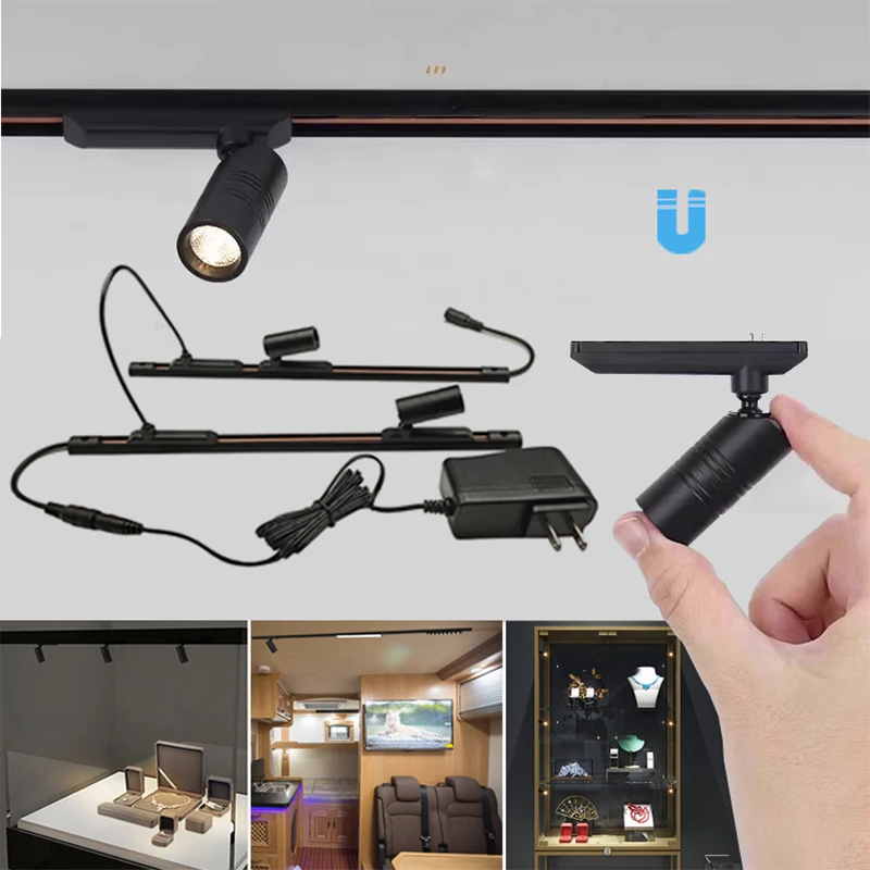 Led Cabinet Light Mini Magnetic Track Lamp for Artwork
