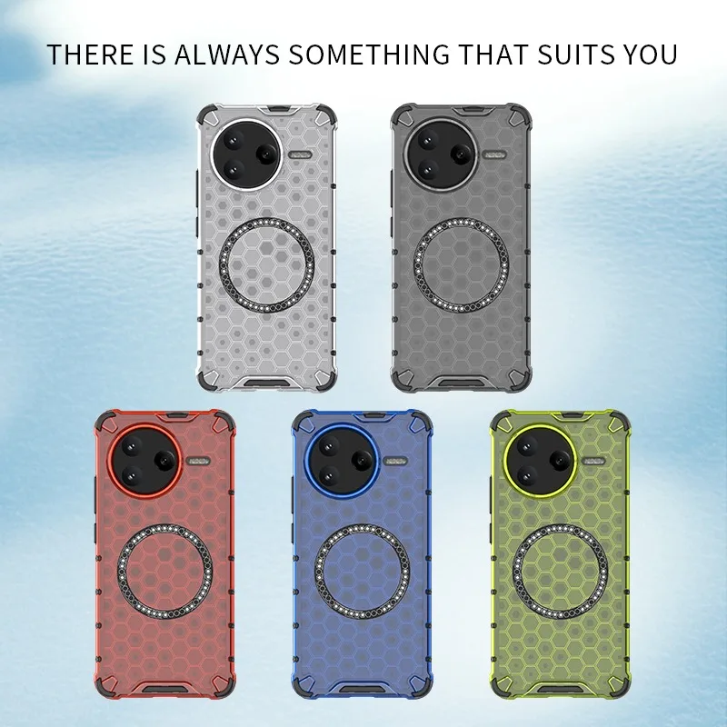 Magnetic Shockproof Clear Phone Case with Air-Cushion Protection