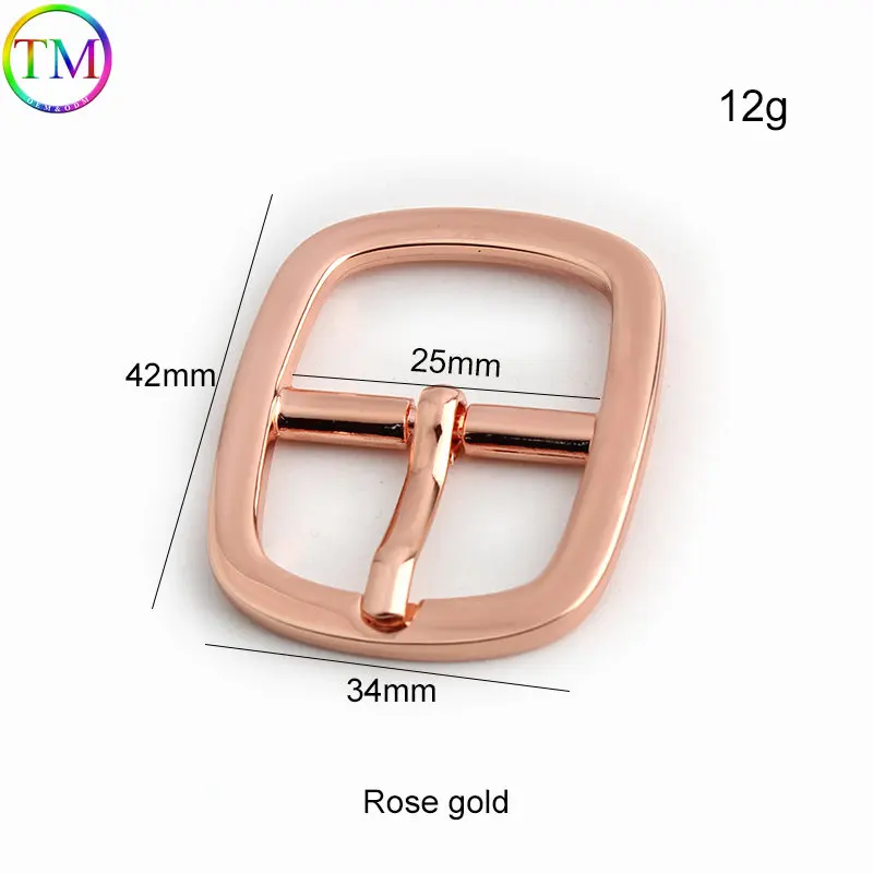 16mm 20mm 25mm 32mm Rose Gold Metal Belt Web Buckles Adjustable Slide Strap Roller Pin Buckle For Diy Bags Clasp Accessories